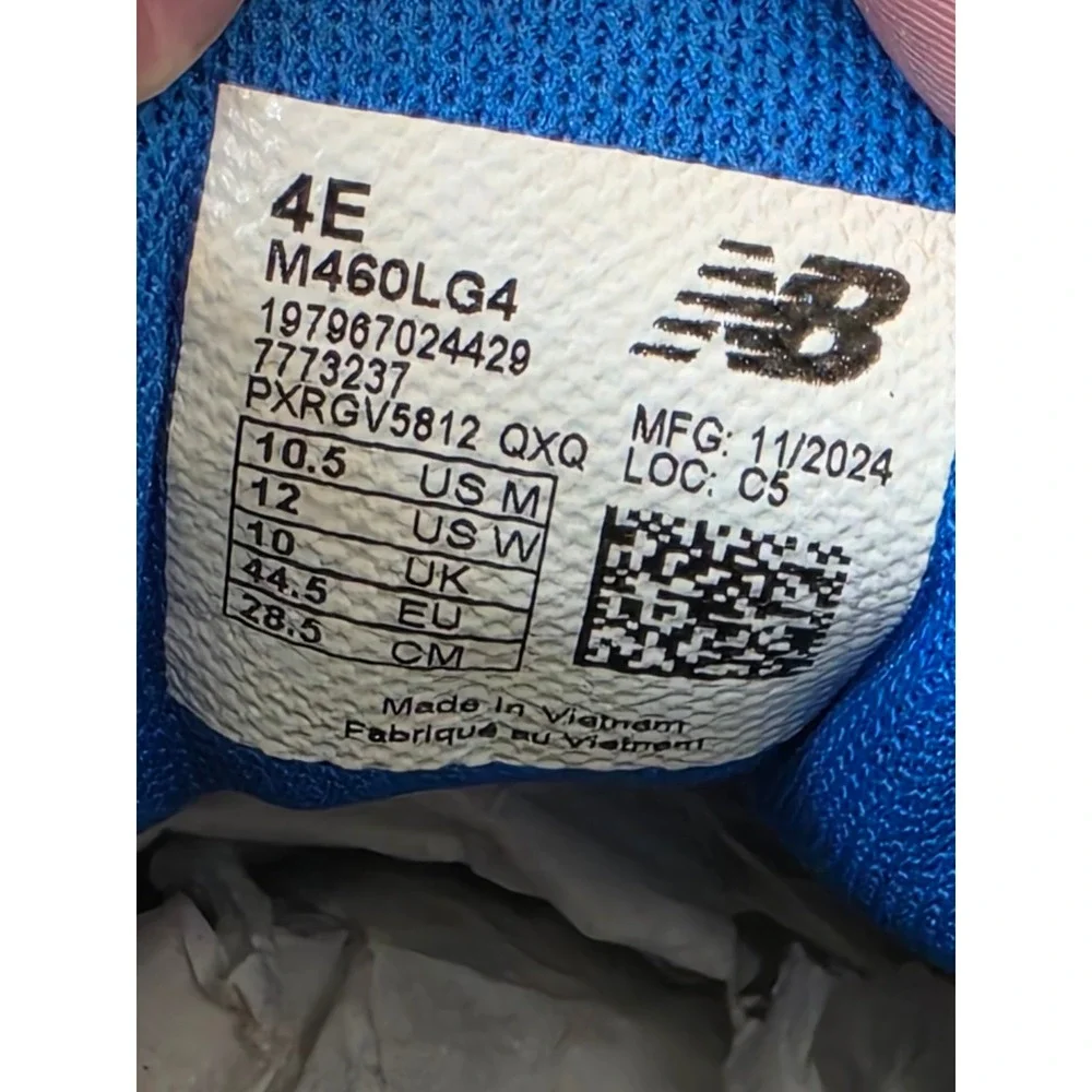 New Balance 460 v4 Mens Running Shoes Grey Blue M460LG4 10.5 4E Extra Wide